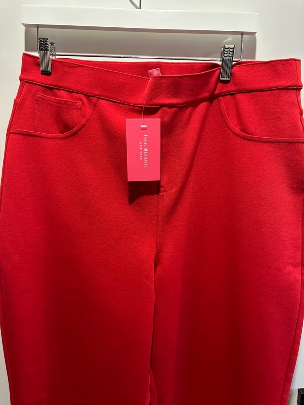 Isaac Mizrahi Bright Red Ponte Pants